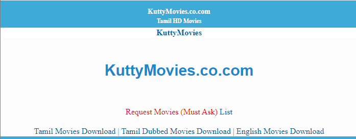 Kuttymovies – Kuttymovies HD Tamil Movies Download