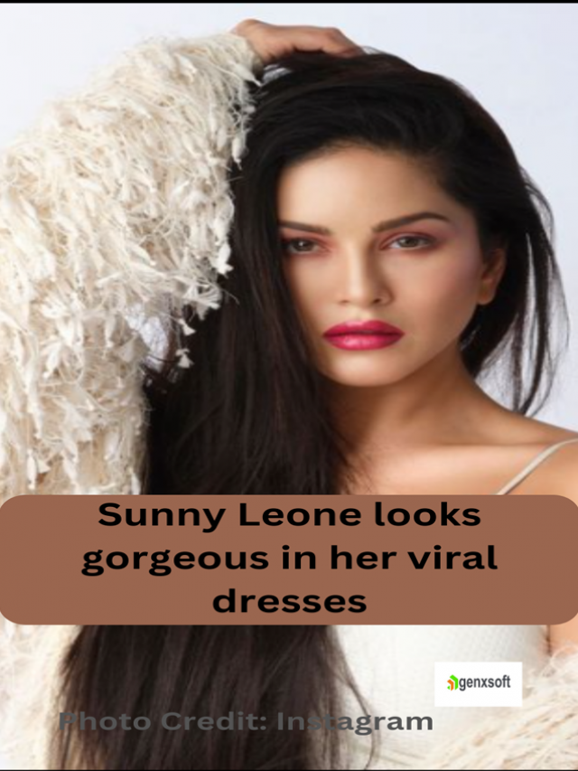 Sunny Leone looks gorgeous in her viral dresses