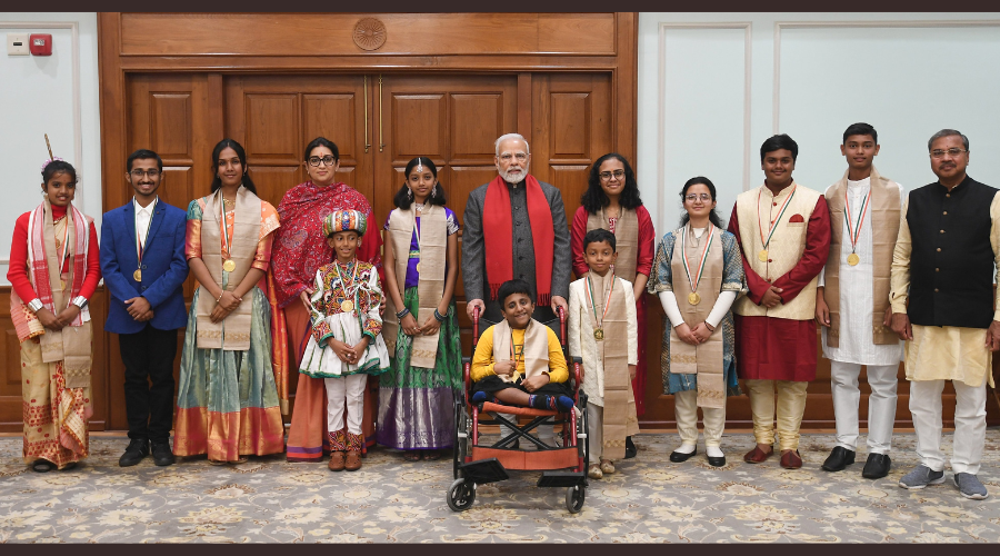 Rashtriya Bal Puraskar: PM interacts with Pradhan Mantri Rashtriya Bal Puraskar awardees