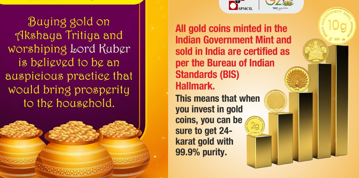 Buy best quality of gold coins from India Government Mint today