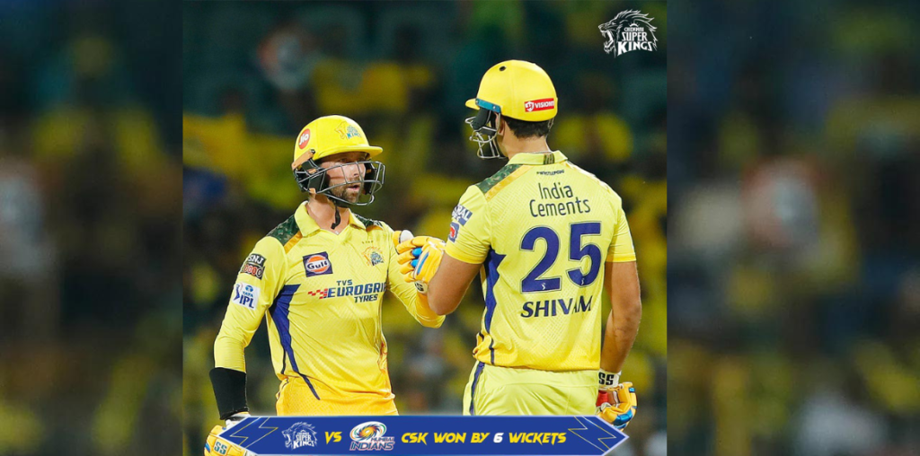 Chennai Super Kings Won by 6 wickets against Mumbai Indians