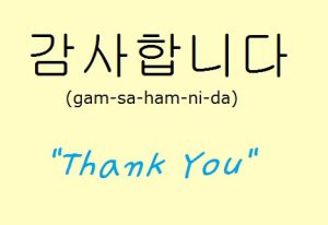 Gamsahabnida – Thank you