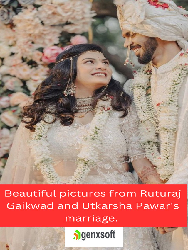 Beautiful pictures from CSK Star Ruturaj Gaikwad and UtkarshaPawar’s marriage.