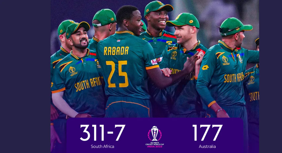 ICC Cricket World Cup: South Africa beat Australia by 134 runs in Lucknow