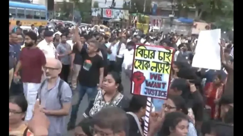 Bengali Actors Rally in Kolkata for Justice for Trainee Doctor